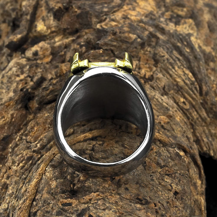 FREE Today: Vintage Viking Rune Wolf Head Stainless Steel Compass Ring - image 3