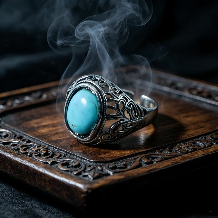 FREE Today: Flying Dragon Design Coiling Double-Layer Ring - Turquoise#4 - image 12