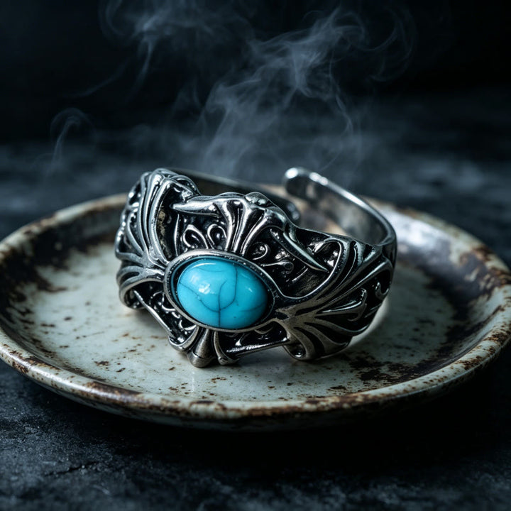 FREE Today: Flying Dragon Design Coiling Double-Layer Ring - Turquoise#7 - image 15