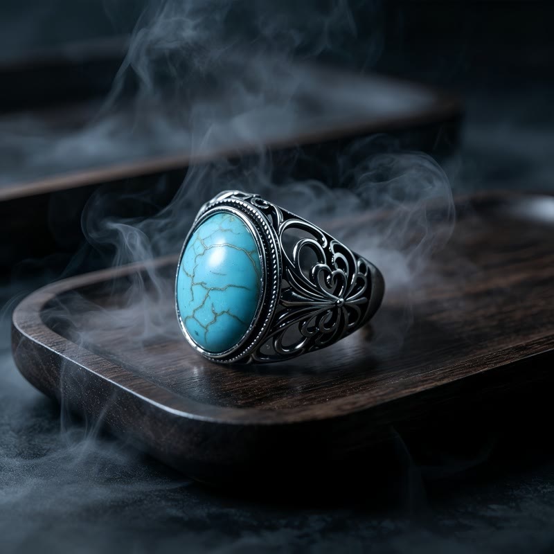 FREE Today: Flying Dragon Design Coiling Double-Layer Ring - Turquoise#2 - image 10