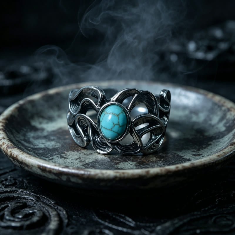 FREE Today: Flying Dragon Design Coiling Double-Layer Ring - Turquoise#6 - image 14