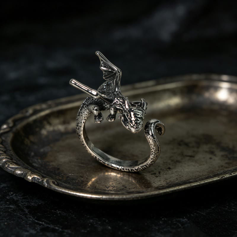 FREE Today: Flying Dragon Design Coiling Double-Layer Ring - Small Dragon - image 2