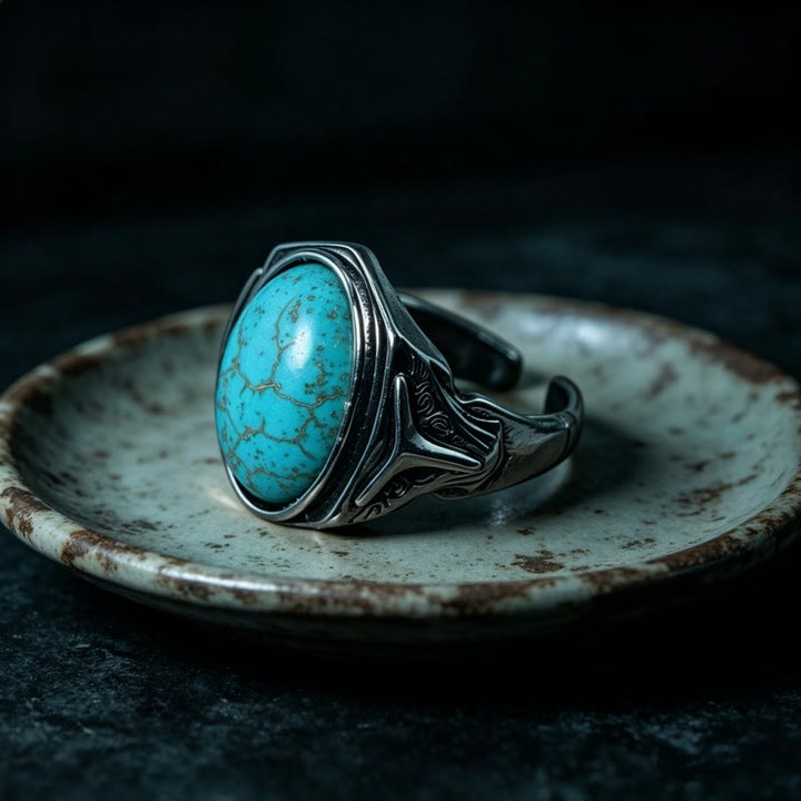 FREE Today: Flying Dragon Design Coiling Double-Layer Ring - Turquoise#3 - image 11