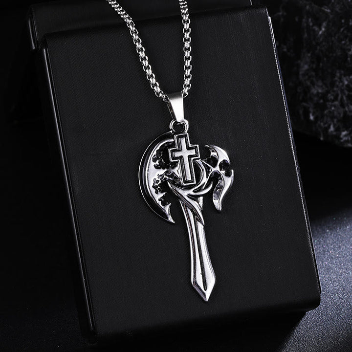 FREE Today: Viking Warrior Axe Pendant Necklace - Axe & Cross - image 3