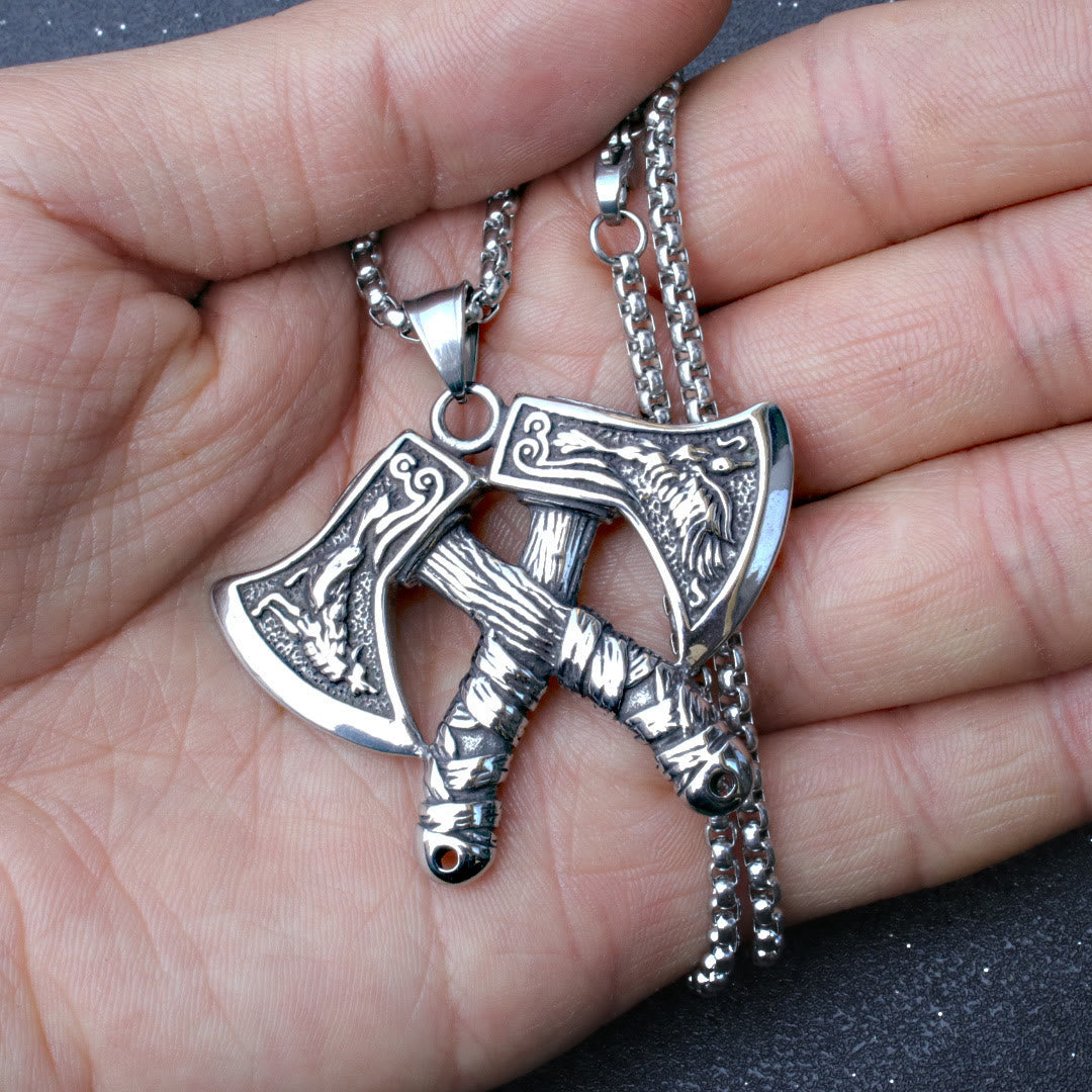 FREE Today: Viking Warrior Axe Pendant Necklace - Double Axe - image 0