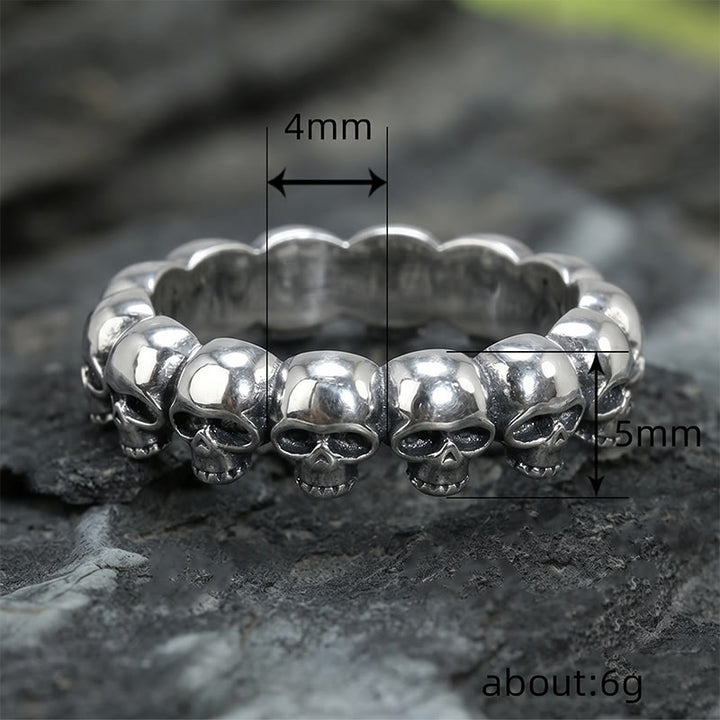FREE Today: Handcrafted Skull Row Gothic Ring-Symbol of Mortality and Strength - image 9
