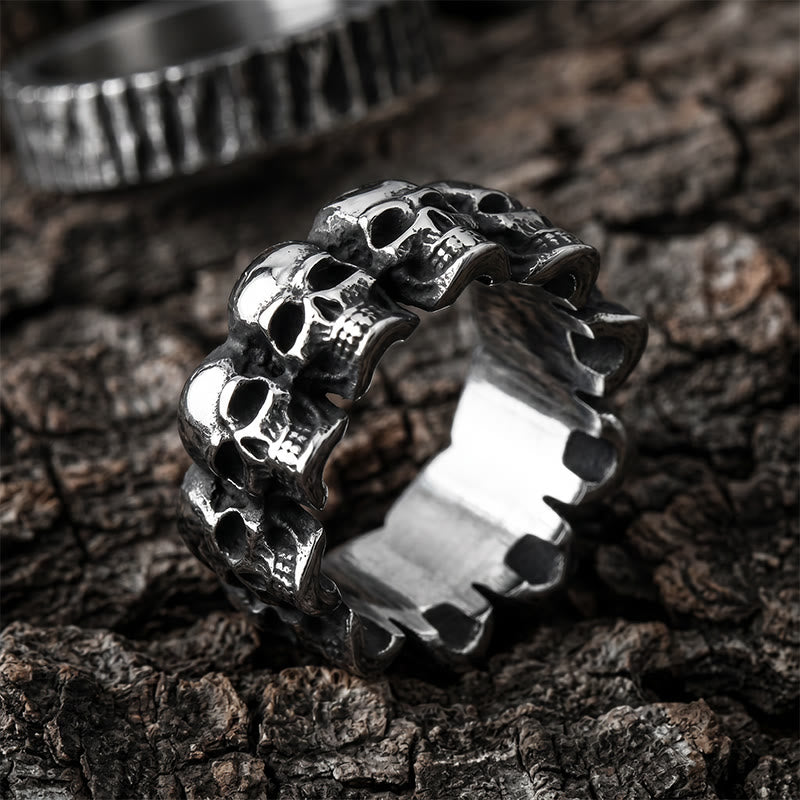 FREE Today: Stainless Steel Mooth Punk Rock Biker Men Cycle Skull Ring - image 4