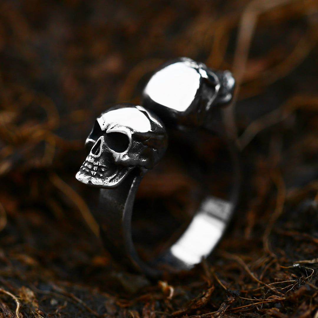 FREE Today: Stainless Steel Mooth Punk Rock Biker Men Cycle Skull Ring - Skull #2 - Adjustable - image 8