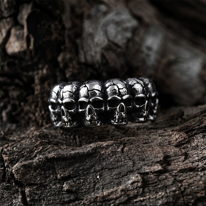 FREE Today: Stainless Steel Mooth Punk Rock Biker Men Cycle Skull Ring - image 3
