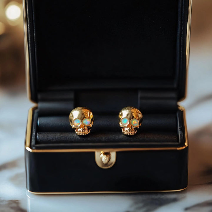 FREE Today: Skull Synthetic Fire Opal Stainless Steel Stud Earrings - image 10