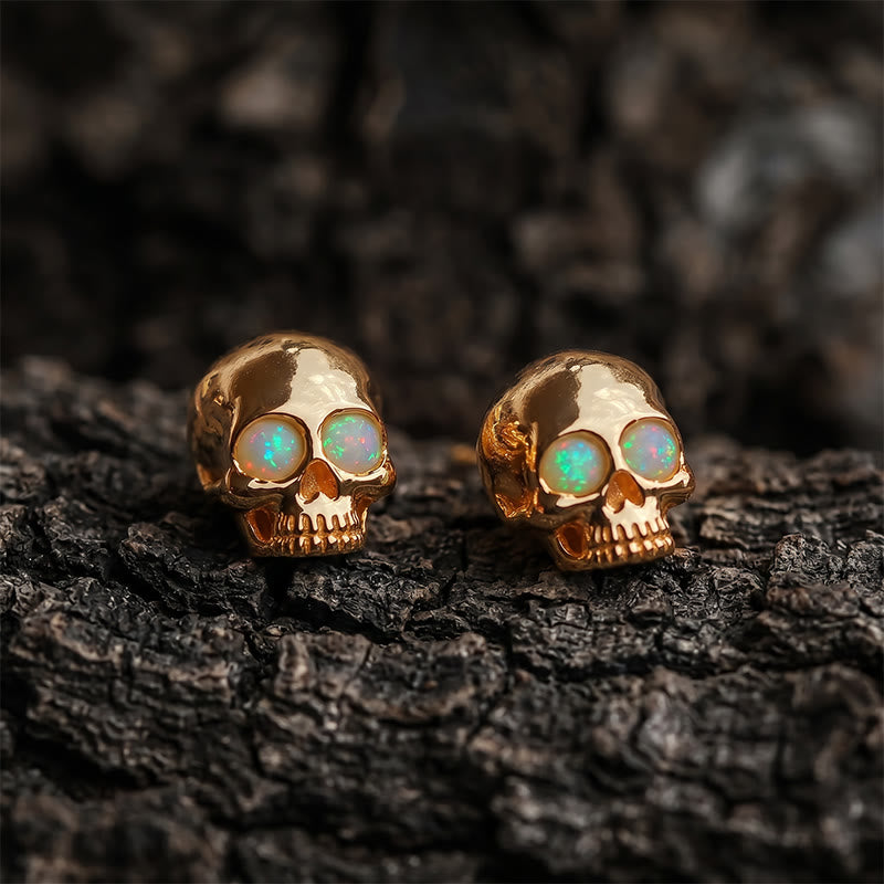 FREE Today: Skull Synthetic Fire Opal Stainless Steel Stud Earrings - image 6