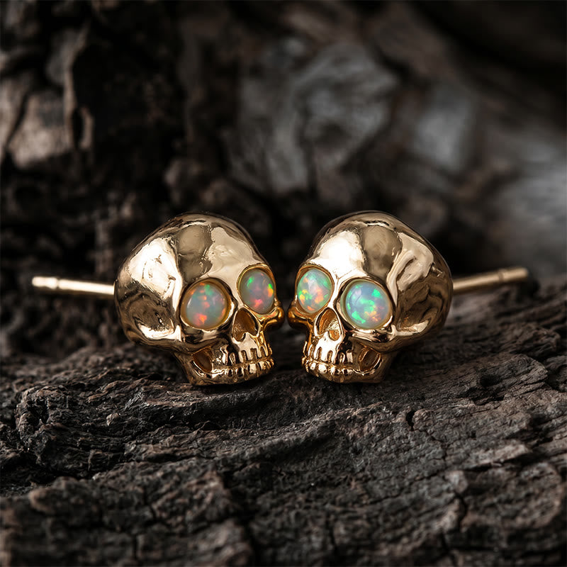 FREE Today: Skull Synthetic Fire Opal Stainless Steel Stud Earrings - image 9