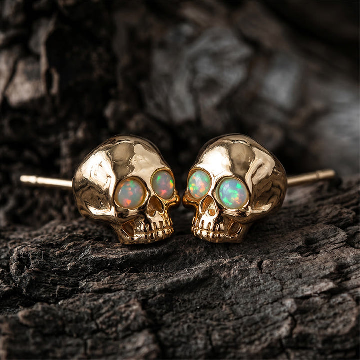 FREE Today: Skull Synthetic Fire Opal Stainless Steel Stud Earrings - image 9