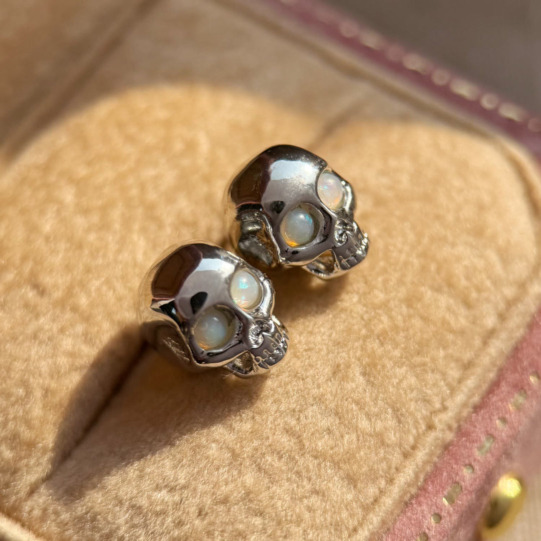 FREE Today: Skull Synthetic Fire Opal Stainless Steel Stud Earrings - image 13