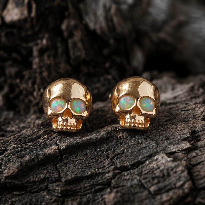 FREE Today: Skull Synthetic Fire Opal Stainless Steel Stud Earrings - image 7