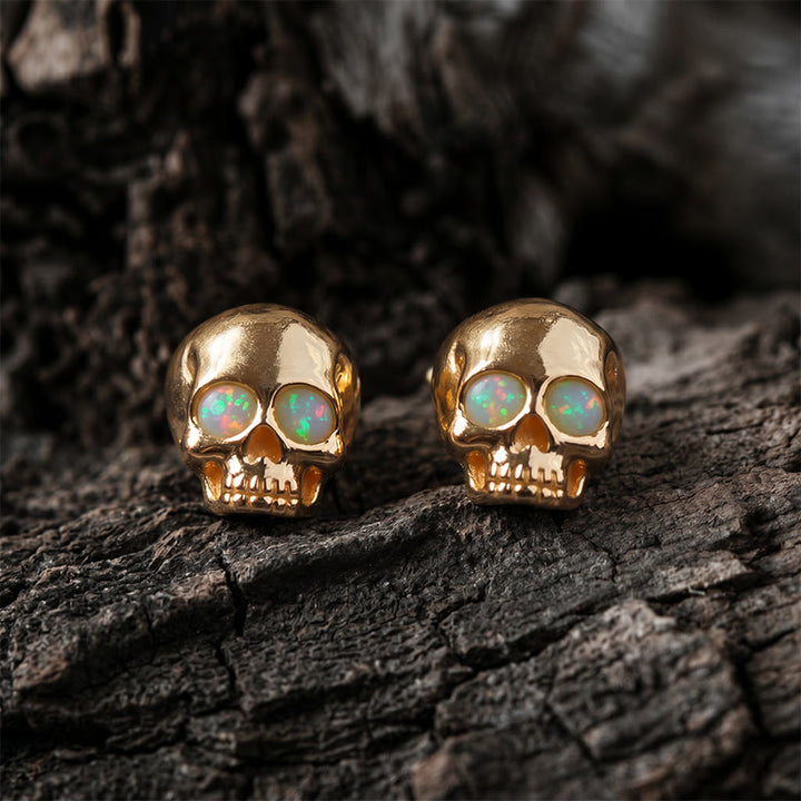 FREE Today: Skull Synthetic Fire Opal Stainless Steel Stud Earrings - image 7