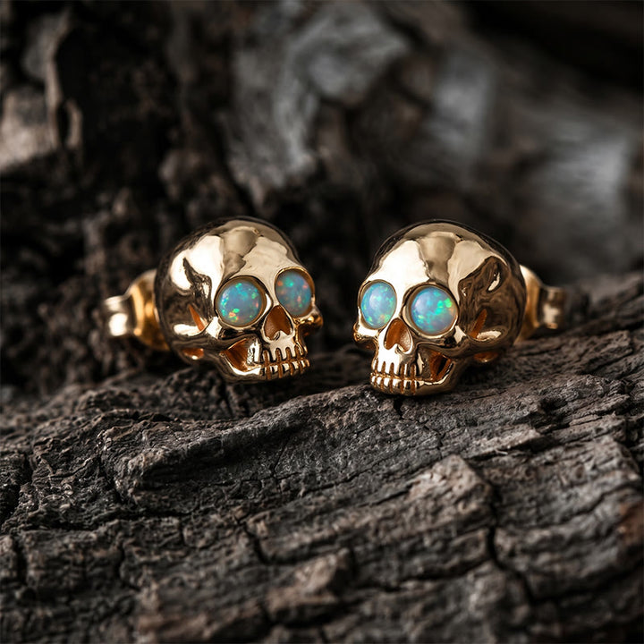 FREE Today: Skull Synthetic Fire Opal Stainless Steel Stud Earrings - image 8