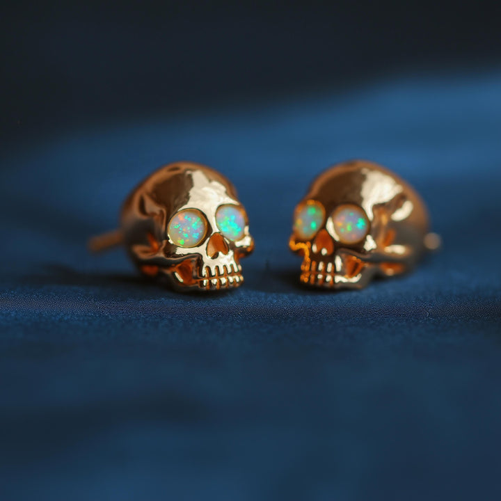 FREE Today: Skull Synthetic Fire Opal Stainless Steel Stud Earrings - image 5