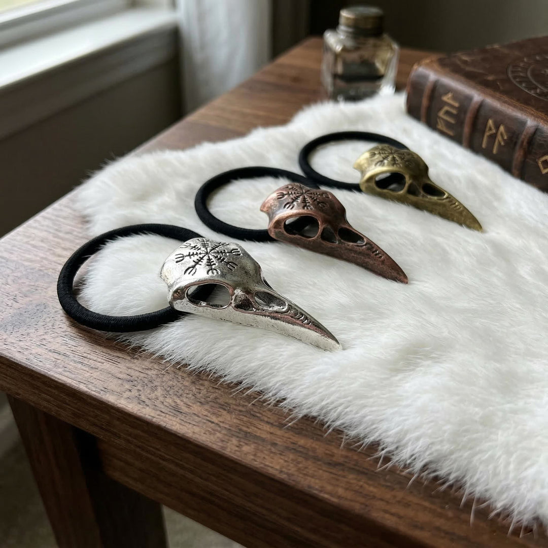 FREE Today: Vegvisir Rune Viking Raven Skull Hair Tie - image 12