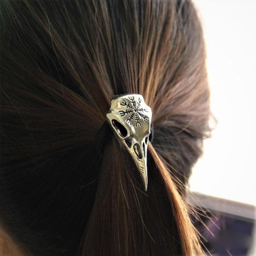 FREE Today: Vegvisir Rune Viking Raven Skull Hair Tie - image 5