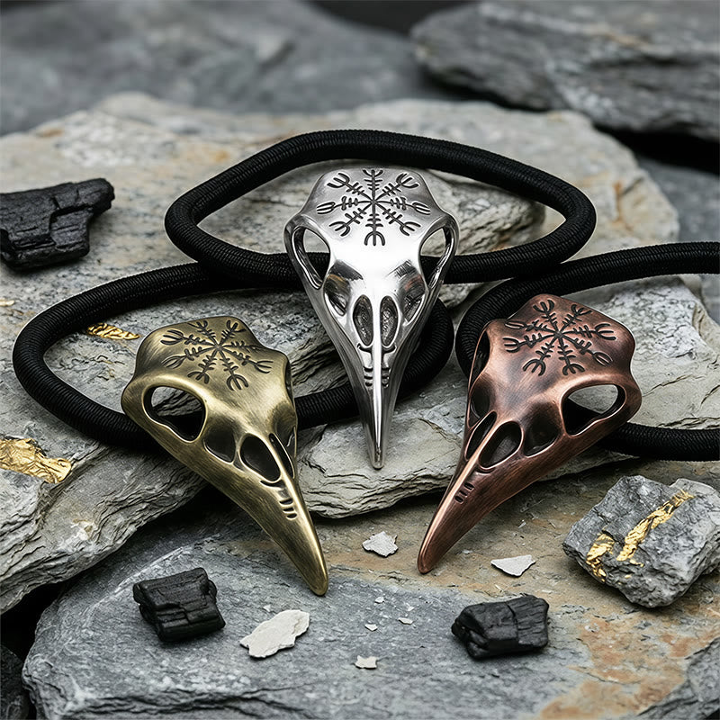 FREE Today: Vegvisir Rune Viking Raven Skull Hair Tie - image 0