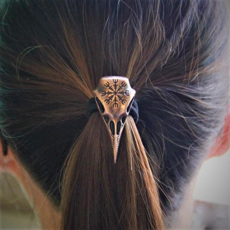 FREE Today: Vegvisir Rune Viking Raven Skull Hair Tie - image 2