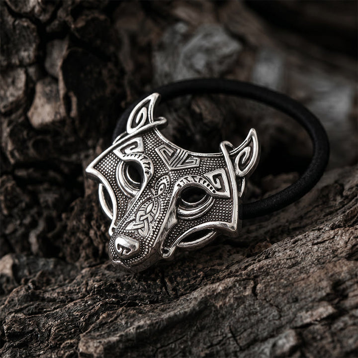 FREE Today: Viking Fenrir Wolf Head Hair Tie - Silver Color - image 4