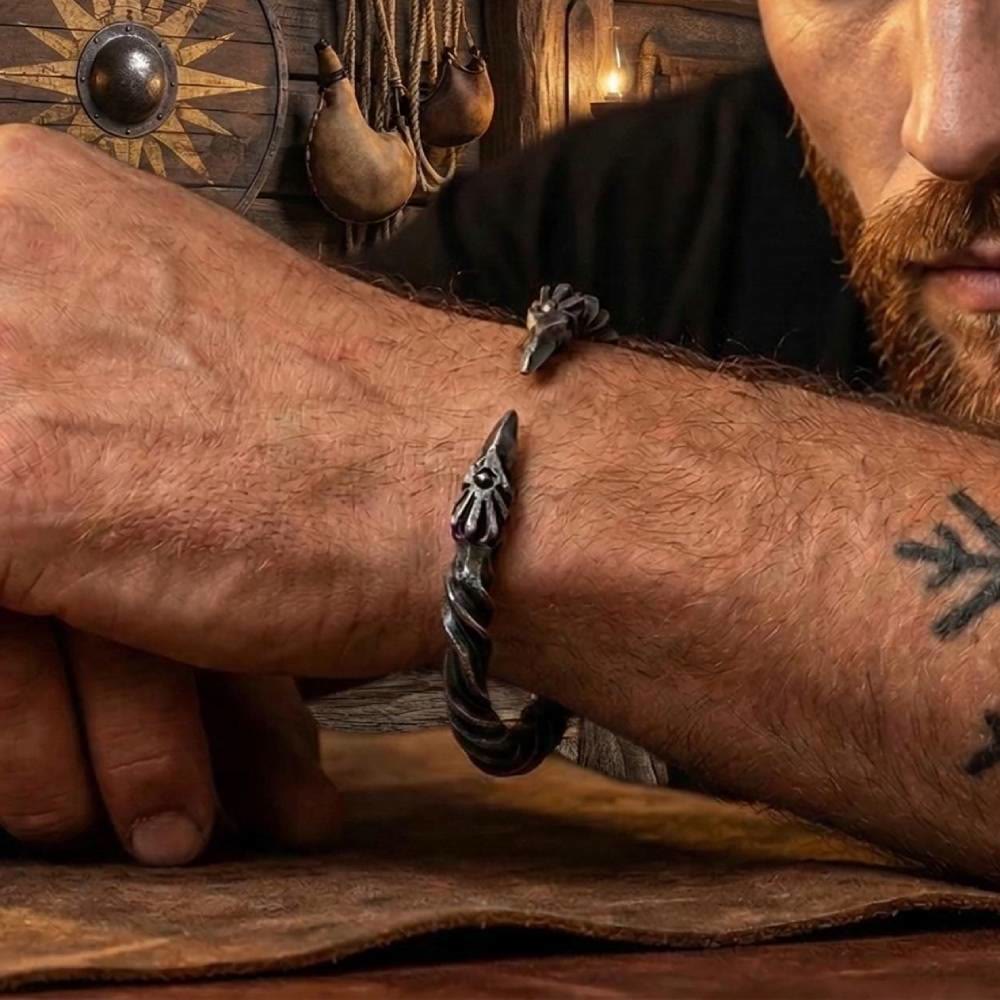 FREE Today: Viking Raven Norse Cuff Wristband Men Bracelet - image 2