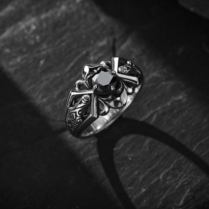 FREE Today: Vintage Black Onyx Wide Men's Ring - Adjustable - image 0