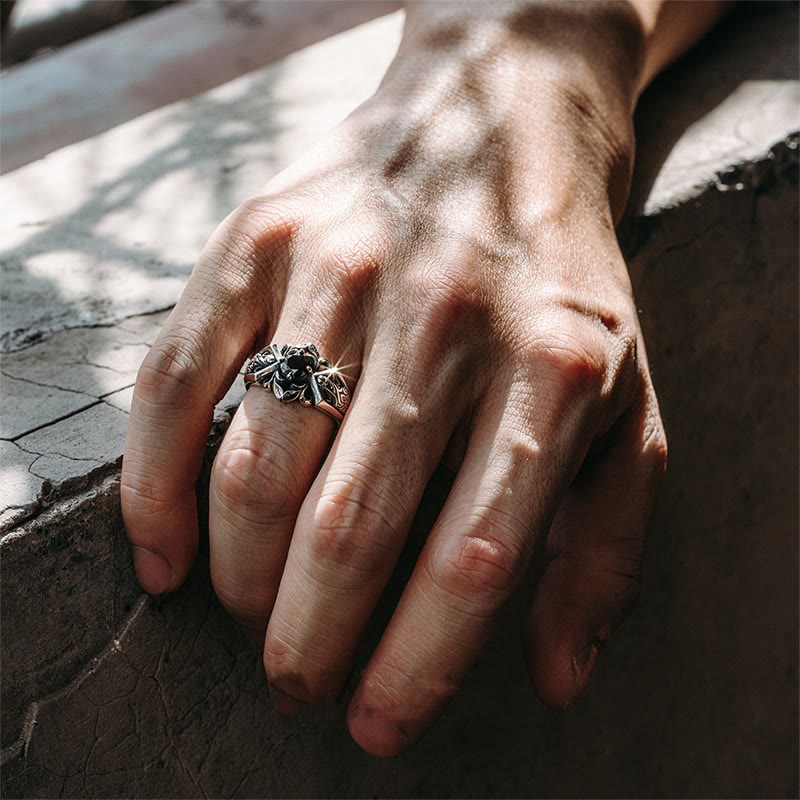 FREE Today: Vintage Black Onyx Wide Men's Ring - image 4