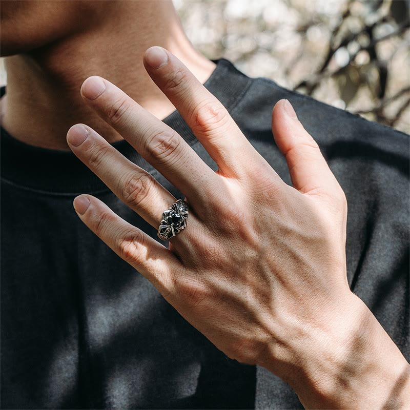 FREE Today: Vintage Black Onyx Wide Men's Ring - image 3