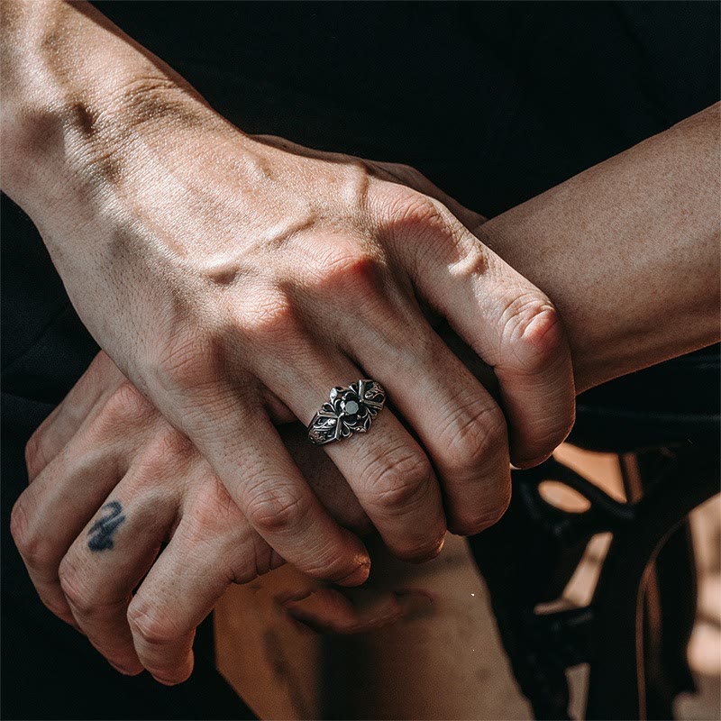 FREE Today: Vintage Black Onyx Wide Men's Ring - image 2