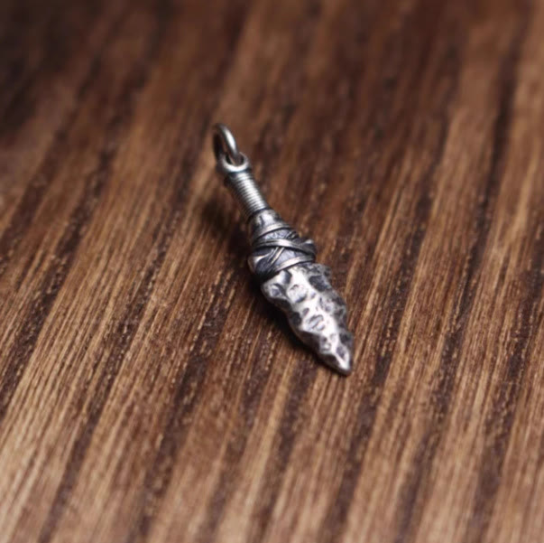 FREE Today: Handcrafted Copper Arrowhead Spearhead Pendant Necklace - Silver Color - image 14