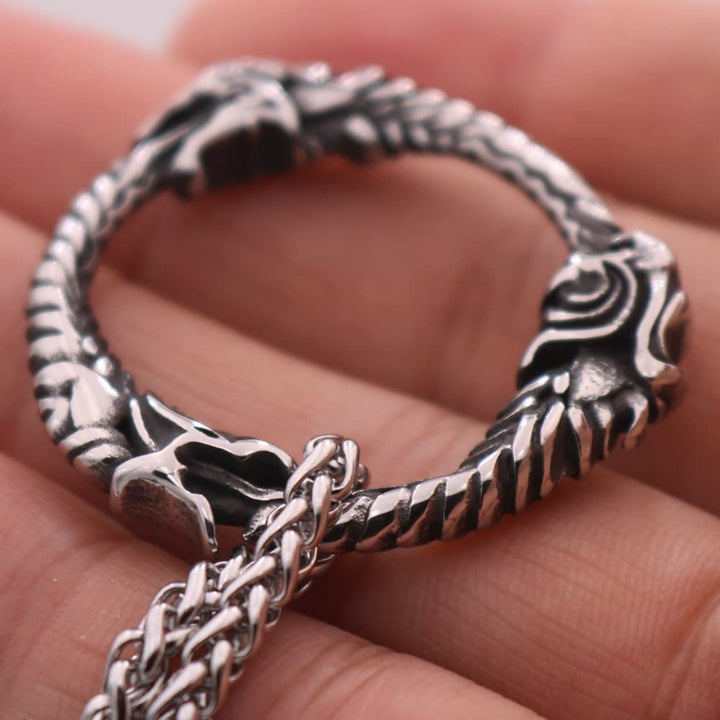 FREE Today: Viking Norse Dragon Ouroboros Pendant Circle Necklace - image 4