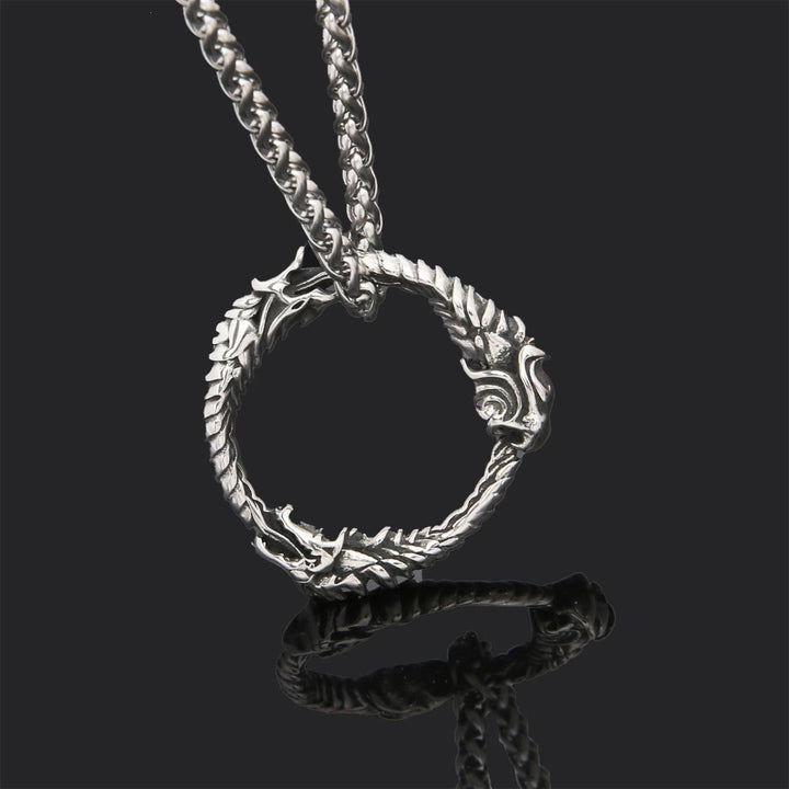 FREE Today: Viking Norse Dragon Ouroboros Pendant Circle Necklace - image 6