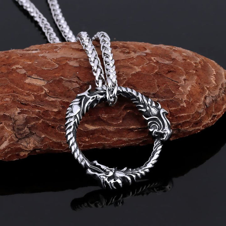 FREE Today: Viking Norse Dragon Ouroboros Pendant Circle Necklace - image 11