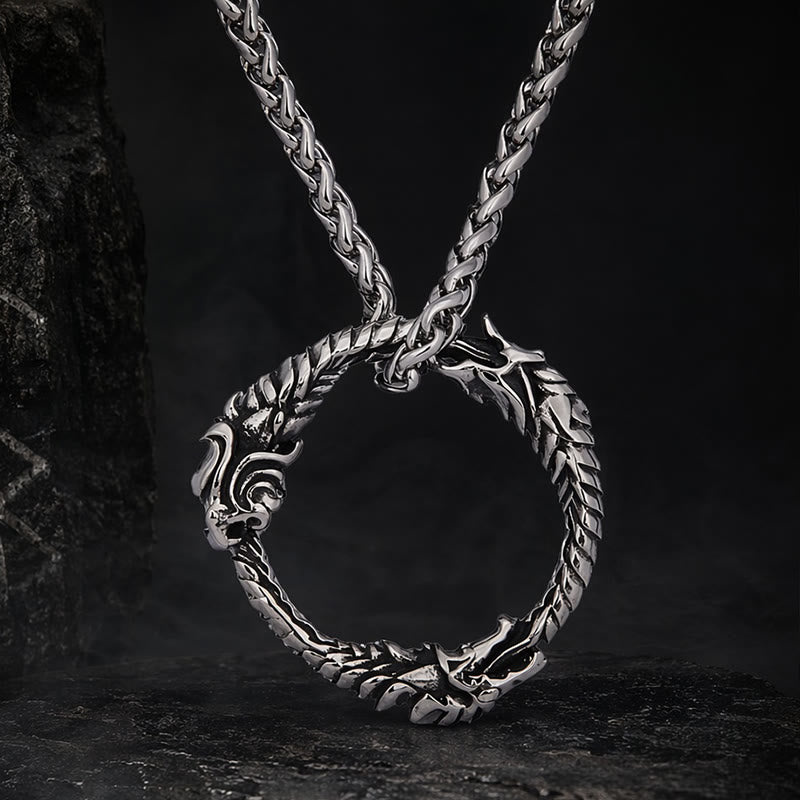 FREE Today: Viking Norse Dragon Ouroboros Pendant Circle Necklace - image 14