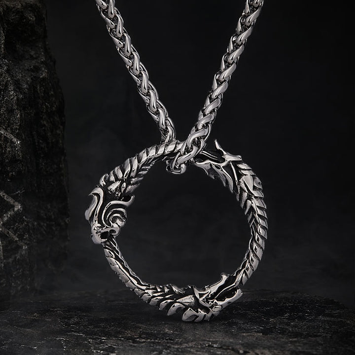 FREE Today: Viking Norse Dragon Ouroboros Pendant Circle Necklace - image 14