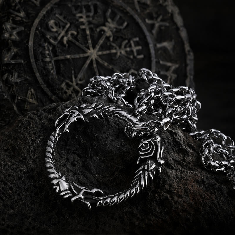 FREE Today: Viking Norse Dragon Ouroboros Pendant Circle Necklace - image 16