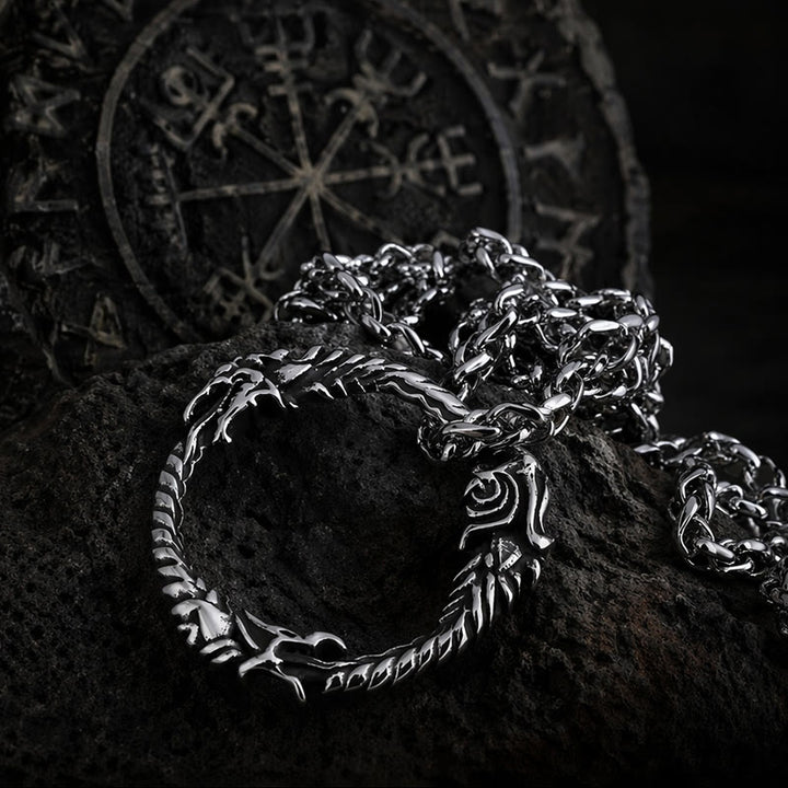 FREE Today: Viking Norse Dragon Ouroboros Pendant Circle Necklace - image 16
