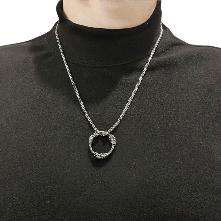 FREE Today: Viking Norse Dragon Ouroboros Pendant Circle Necklace - image 2