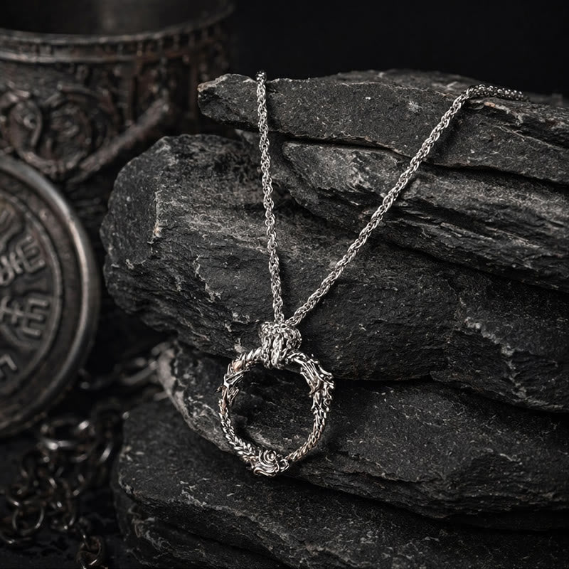 FREE Today: Viking Norse Dragon Ouroboros Pendant Circle Necklace - image 17
