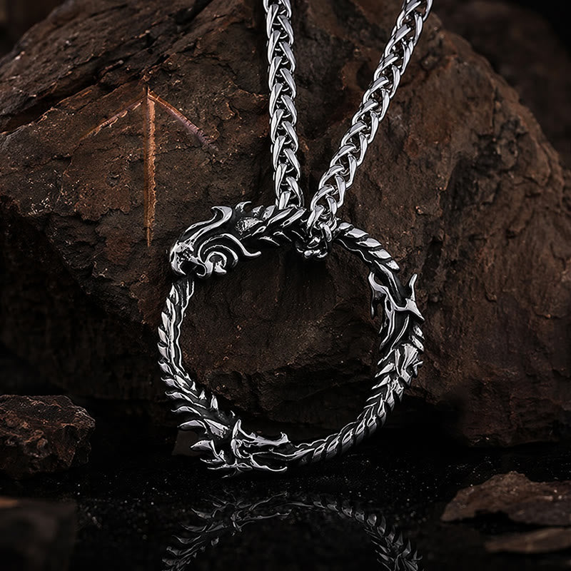 FREE Today: Viking Norse Dragon Ouroboros Pendant Circle Necklace - image 18