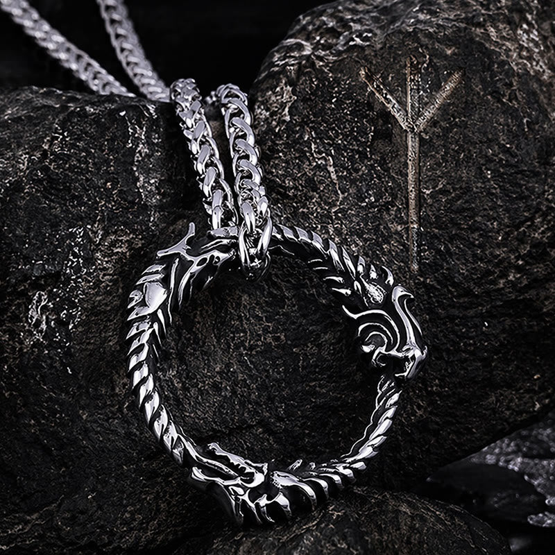 FREE Today: Viking Norse Dragon Ouroboros Pendant Circle Necklace - image 19