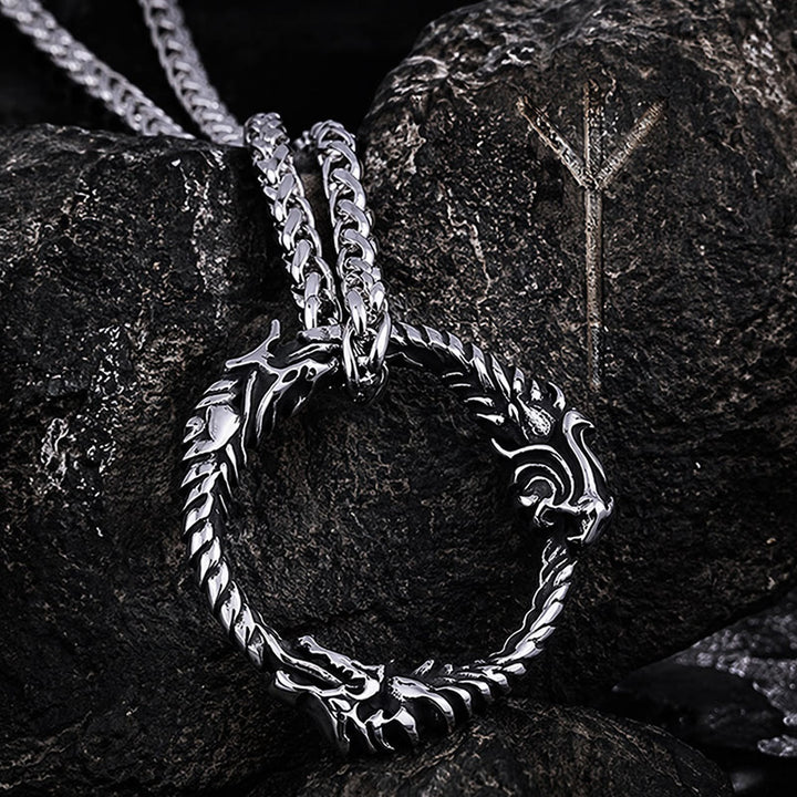 FREE Today: Viking Norse Dragon Ouroboros Pendant Circle Necklace - image 19