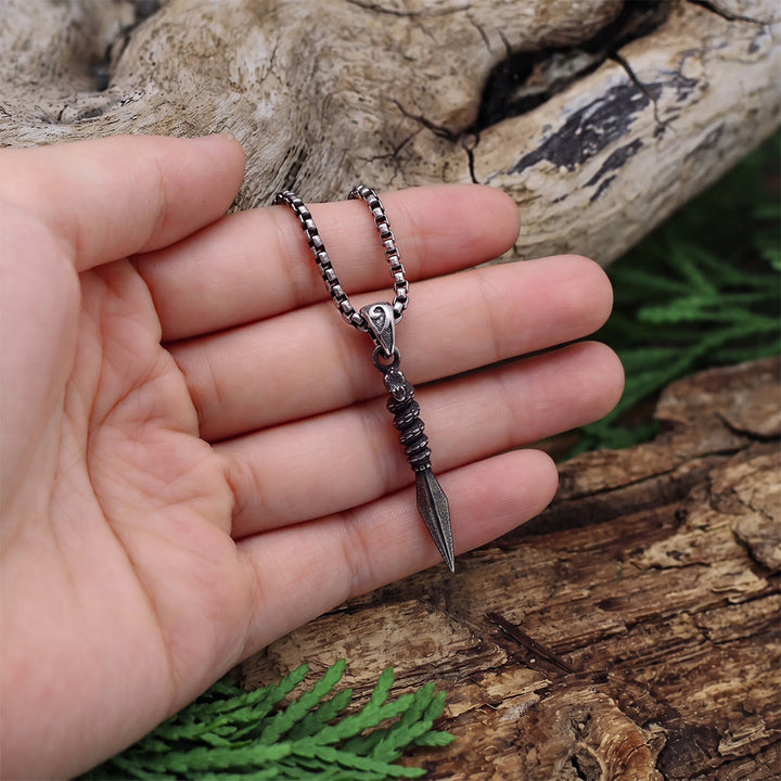 FREE Today: Gunmetal Stainless Steel Gungnir Serpent Spear Necklace - image 3
