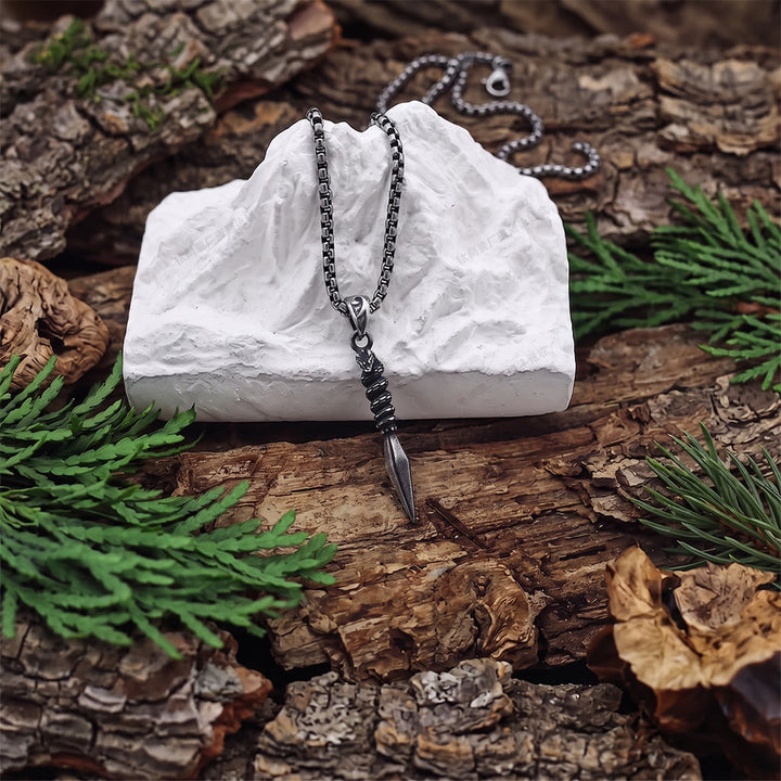 FREE Today: Gunmetal Stainless Steel Gungnir Serpent Spear Necklace - image 10