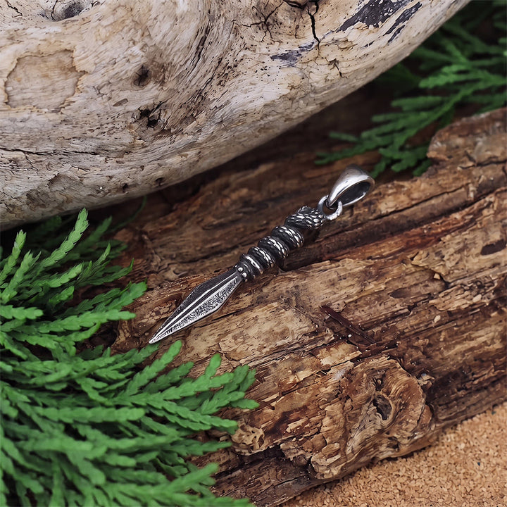 FREE Today: Gunmetal Stainless Steel Gungnir Serpent Spear Necklace - image 5
