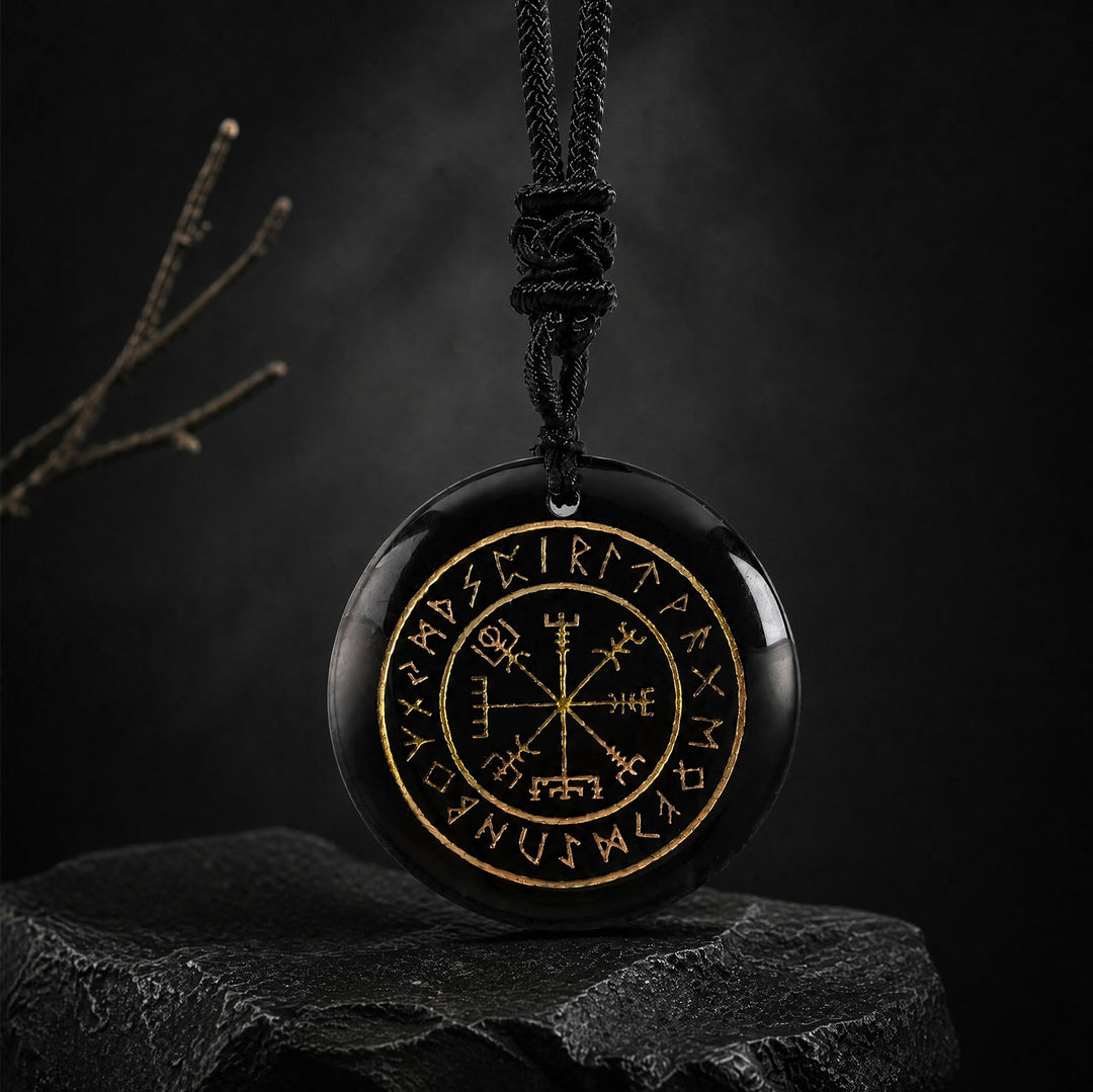 FREE Today: Vegvisir Rune Guidance Crystal Necklace - Obsidian - image 10