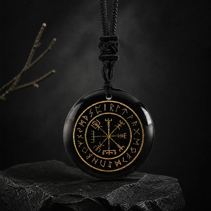 FREE Today: Vegvisir Rune Guidance Crystal Necklace - Obsidian - image 10
